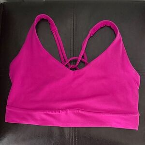 Athleta Solace Fuchsia Strappy Sports Bra. Size Small D-DD